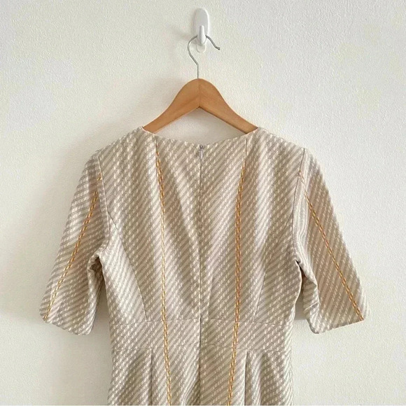 AKRIS Tweed Double Face Wool Sheath Dress Clay Sunrise Size 6 NWT - Picture 9 of 14